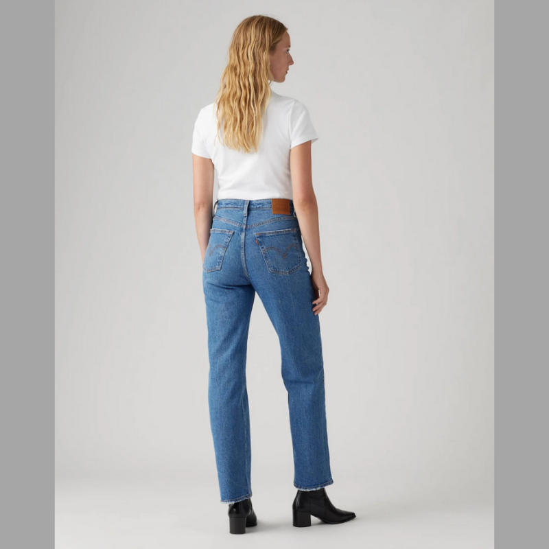 Levis Hidden Buttons Ribcage Straight Ankle Jeans