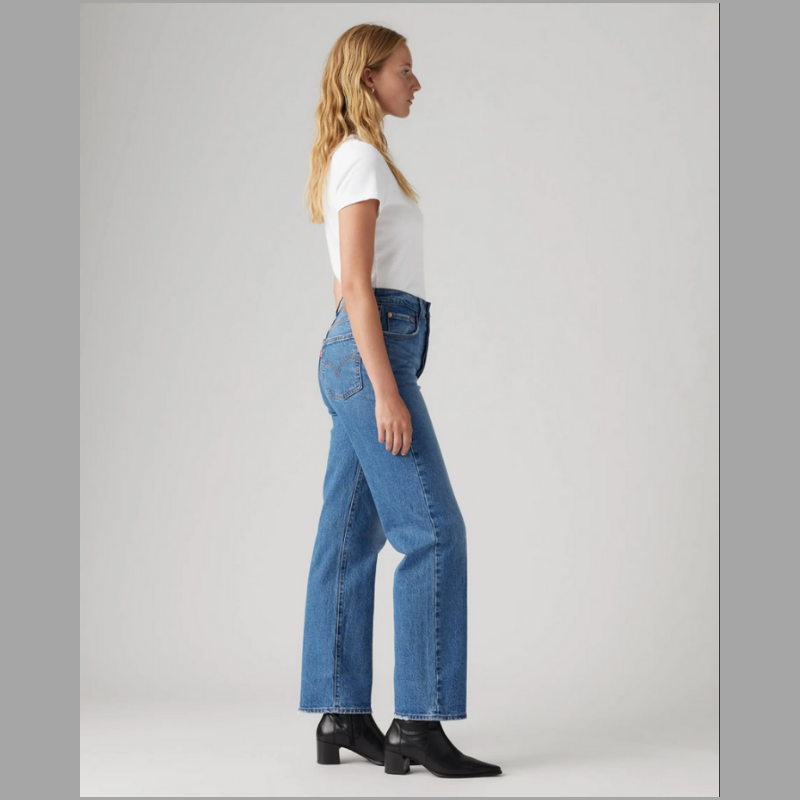 Levis Hidden Buttons Ribcage Straight Ankle Jeans