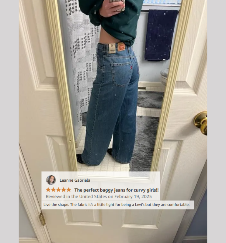 Levi Bel Ayarlı Cinch Baggy Jeans