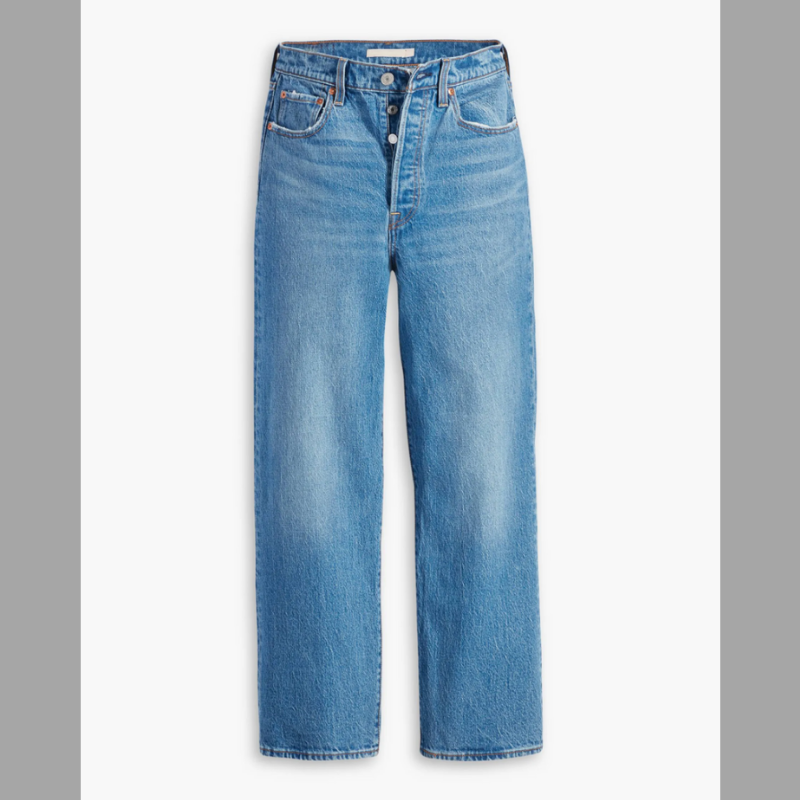 Levis Hidden Buttons Ribcage Straight Ankle Jeans